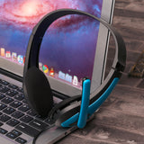 Computer Laptop PC Headphone Ergonomic Design 3.5MM Wired Playing Game Headset Red/Blue