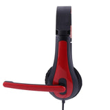 Computer Laptop PC Headphone Ergonomic Design 3.5MM Wired Playing Game Headset Red/Blue