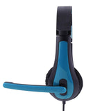 Computer Laptop PC Headphone Ergonomic Design 3.5MM Wired Playing Game Headset Red/Blue