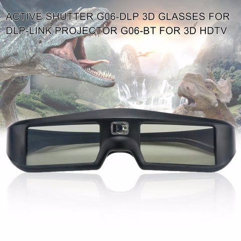 Universal Active Shutter G06-DLP 3D Glasses For DLP- Link Projector G06-BT For 3D HDTV Virtual Reality Glasses