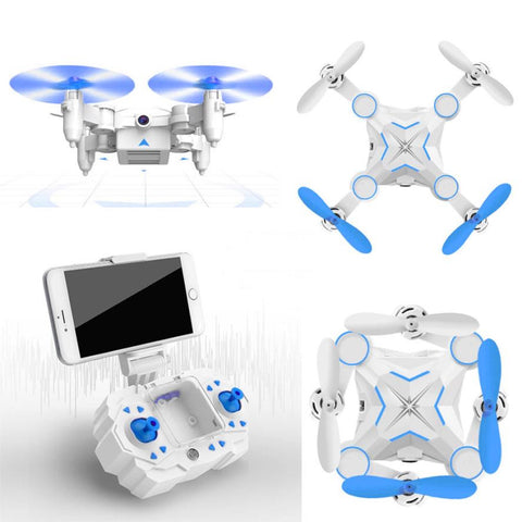 Mini Foldable 2.4G 4CH 6Axis RC A key return Quadcopter Drone HD FPV 3MP Headless Drone toys