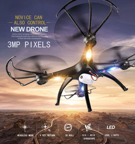 3MP FPV Camera Real Time Video RC Quadcopter 2.4G 4-Axis Quadrocopter RC Airplane toy drones